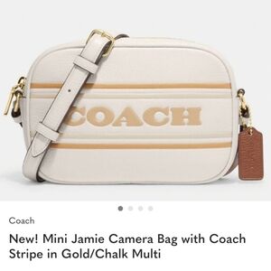 Coach Mini Jamie Camera Bag in Gold and Chalk